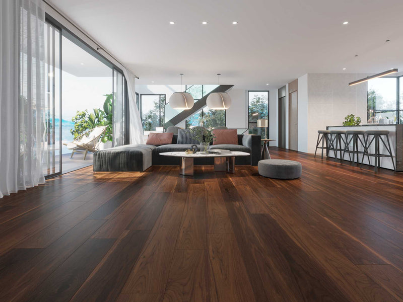 Vidar Design Flooring/ American Black Walnut 8'' WB /  3mm / Natural