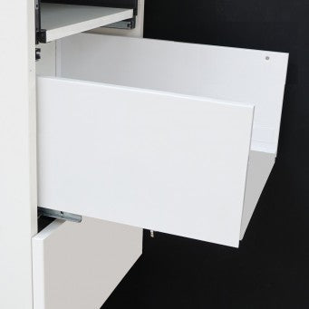 FIT-BOX Slim Wall Soft Close Drawer- H199mm -White - SL-199