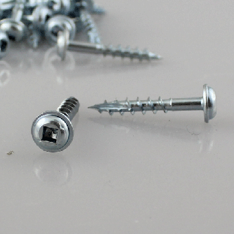 #8 Round Washer Head, #2 Square, Type 17, with 4 Nibs Screw