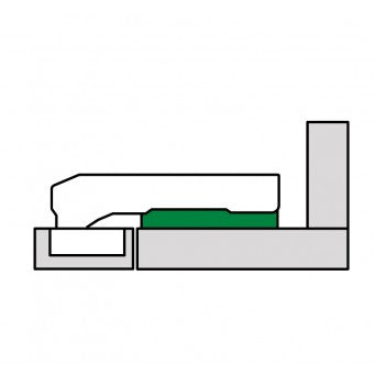 TIOMOS 110/90° Blind Corner Self-close inset w/ Dowel (F045138484)