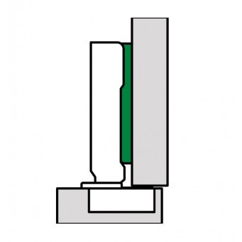 TIOMOS 110° Self Close Half overlay Hinge with dowels (F045138463)