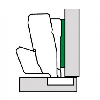 TIOMOS 160° Impresso Self Close full overlay Hinge (F034139322)