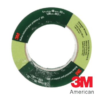 3M Industrial Painter's Tape 205 - Green 24mm/48mm x 55m (2 Size Available)