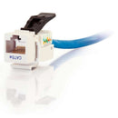 CablesToGo Cat5E RJ45 UTP Toolless Keystone Jack - White (TAA Compliant)