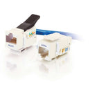 CablesToGo Cat5E RJ45 UTP Toolless Keystone Jack - White (TAA Compliant)