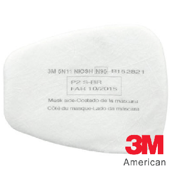 3M Particulate Filter N95 White 10pcs (for 3MS6503QL) - 3MS5N11