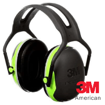 3M Peltor Over-the-Head Earmuffs X4A Black/Green - 3MSX4A