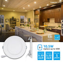 4" Slim Disc LED  Lighting 10.5W 50W