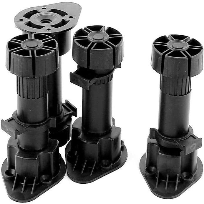 Cabinet Leg - Black - Plastic with adjustable height 4pcs/Pack (2 Size Available)