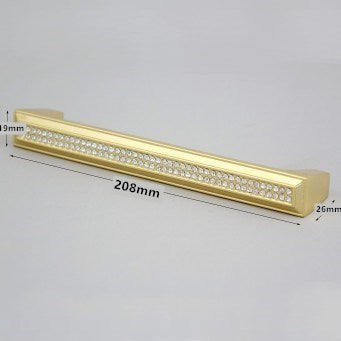 H-68141 Sparkling Two Rows of  Crystals with Gold Plated Base (2 Size Available)