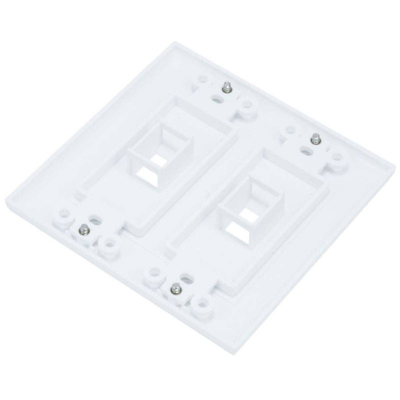 Monoprice 2-Gang Wall Plate for Keystone, 2 Hole - White (WPK2-2 WH)