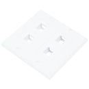 Monoprice 2-Gang Wall Plate for Keystone, 4 Hole - White (WPK2-4 WH)