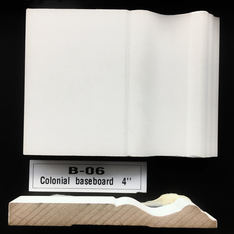 Molding: B-06 Colonial Baseboard 4"