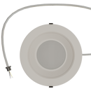 RENO Lighting: 4″ Commercial grade downlight. 120V-347V and Multi-CCT. 24″ Conduit cable.