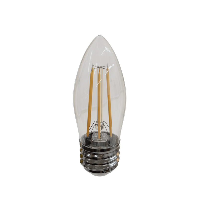 RENO Lighting: LED Candle Filament E12 Base B10 330 DEG 5W-500LM Dimmable 2700K, 120VAC