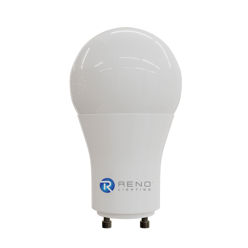 RENO Lighting: LED A19 GU24 Omni-directional 9.5W-800LM 25000Hour Dimmable 3000K/4000K