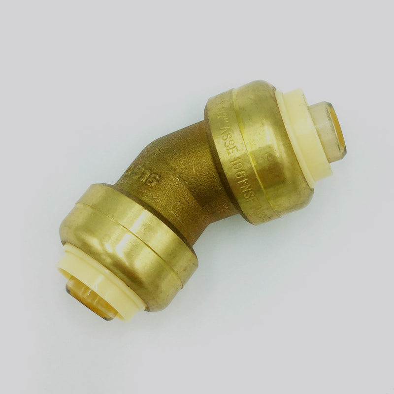 Z-AIR 1/2" Push-Fit Brass 45-Degree Elbow Fitting