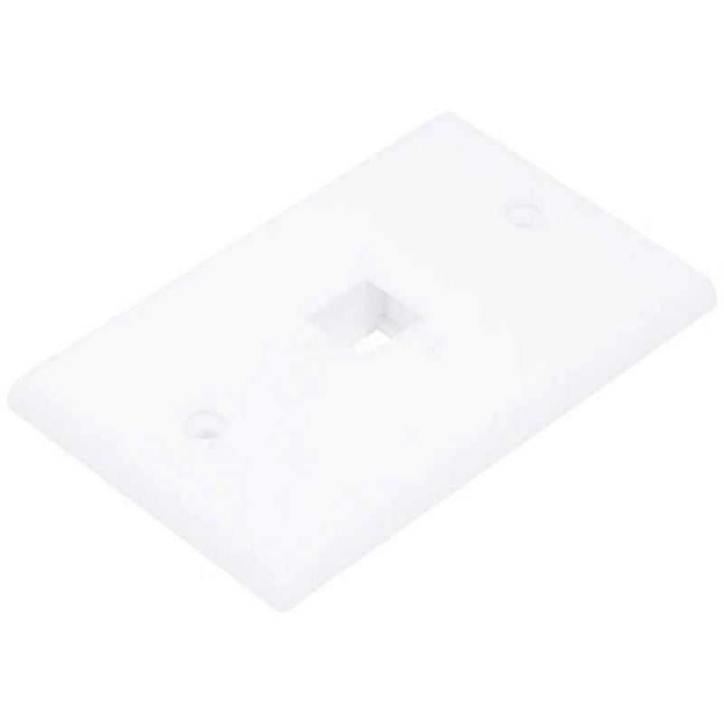 Monoprice Wall Plate for Keystone, 1 Hole - White (WPK-1 WH)
