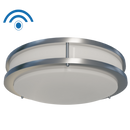 RENO Lighting: LED 16″ Microwave  Dim Sensor Flush Mount Ceiling Fixture 16W-1300LM 120-277V (2 Size Available)