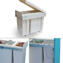 Eurofit Waste Bin SC & Door Mounted W11" x D20" x H17" - WB-603DS/WB-603S