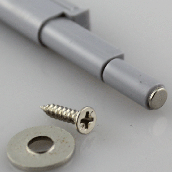 Push-to-open piston, with magnetic - Slim - Grey - BP-6060