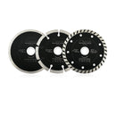 3pcs/set  Sintered Diamond Saw Blade (Diameter 115mm/4.5" Continuous Rib+Segmented+Turbo Rim Cutting Disc Tile Granite Marble)