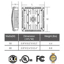 CANOPY Ceiling Mount CCT 4000K 12-277V ( 50W/ 80W )