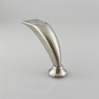 Cabinet Leg - Angle - H4-3/4" - Metal - Brush Nickel/ Chrome CL-A183
