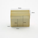 K-61711  Knob -  (L35 x W20 x H27mm) Satin Nickel/Rose Gold Finished