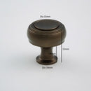 K-62343 Knob - (Diameter 33 x H33mm) Satin Nickel/Honey Brown Finished