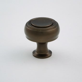 K-62343 Knob - (Diameter 33 x H33mm) Satin Nickel/Honey Brown Finished