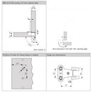 GRASS Single-Joint Hinge 16mm/ 19mm Cabinet Side Full Overlay F150000008/ F150000009
