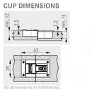 TIOMOS FLAP HINGE Set 90° (14-21mm)  (2 Items Available)