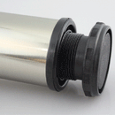 Cabinet Leg Diameter 2" Height 6-7" Metal - Satin Nickel - FT-510-150