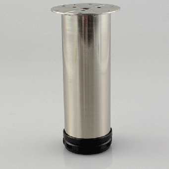 Cabinet Leg Diameter 2" Height 6-7" Metal - Satin Nickel - FT-510-150