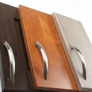 H-009-128 Arch - Black Nickel/ Satin Nickel Finished Handle -overall 6½"