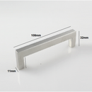 H-502 BSS Perfect Symmetry Satin Nickel Finished Handle (7 Size Available)