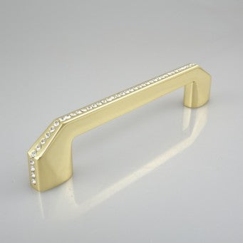 H-68142 Vivid Crystal Decorated Handle with Gold Plated Base (2 Size Available)