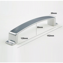 H-71267-128mm  Handle (Satin Nickel/ Chrome/ Matt Black Finished)