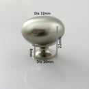 K-073BSS Illustration Knob (Diameter 32 x H22mm) Satin Nickel/Black Chrome/Chrome Finished