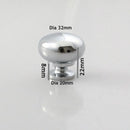 K-073BSS Illustration Knob (Diameter 32 x H22mm) Satin Nickel/Black Chrome/Chrome Finished