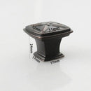 K-354AIH Dramatic Knob - (L31 x W31 x H24mm) Antique Silver/Oil Brushed Finished