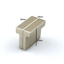 K-61711  Knob -  (L35 x W20 x H27mm) Satin Nickel/Rose Gold Finished