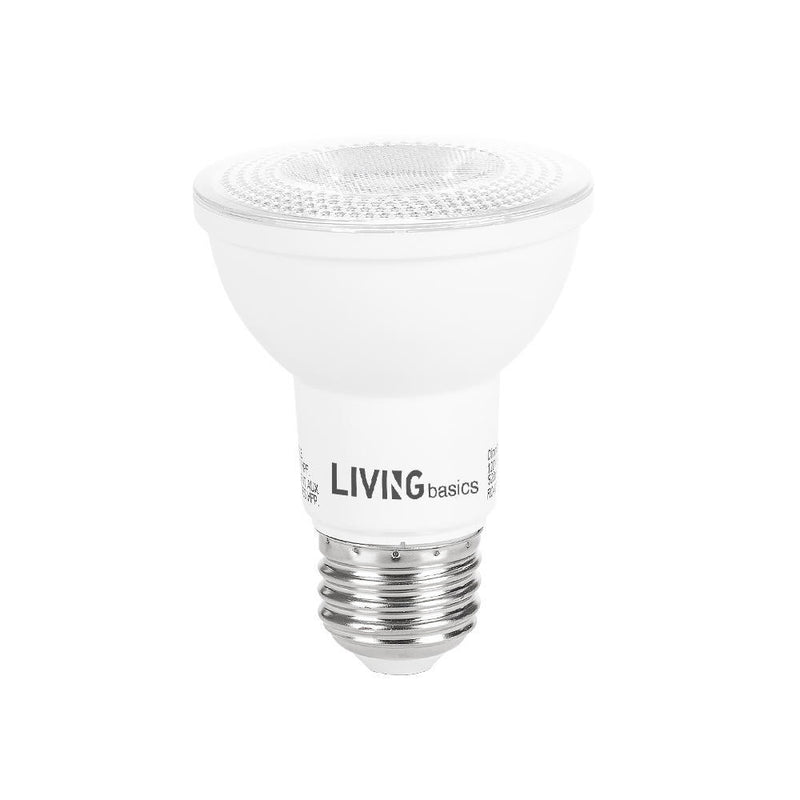 7.2W 50W Equivalent PAR20 Dimmable LED Bulb E26 520 Lumens 40º Beam Angle - LIVINGbasics™(3000K/5000K)