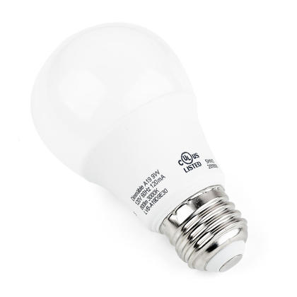 A19 Dimmable LED Bulb 9W 60W Equivalent E26 3000K , cardboard (A19-9W-30K-S1-C-D)