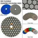 7pcs 100MM Resin Bond Diamond Polishing Pads+1pc M14 Aluminum Base Backer, Sanding Disc Granite Marble Polishing Disc