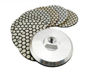 7pcs 100MM Resin Bond Diamond Polishing Pads+1pc M14 Aluminum Base Backer, Sanding Disc Granite Marble Polishing Disc