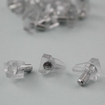 Shelf Support Clear Plastic, Metal Pin Diameter 5mm - SP-20