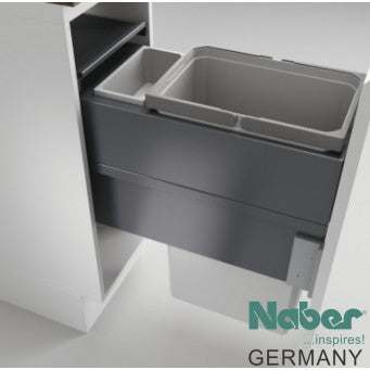 Naber Germany Waste Bin Interior W10.25/ W14.25" * D20.5" * H23" (WB-212/ WB-216)