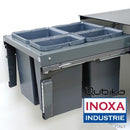 Qubika INOXA Italy Waste Bin Interior W18.25" D20" H15" - XQU-420